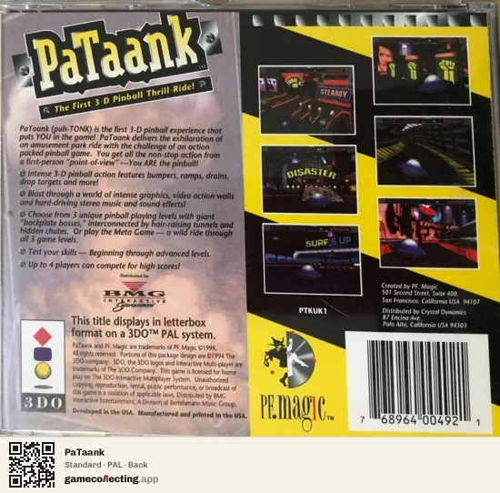 PaTaank 3DO Interactive Multiplayer, PAL box back