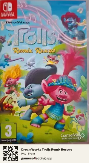 DreamWorks Trolls Remix Rescue Nintendo Switch, PAL box front