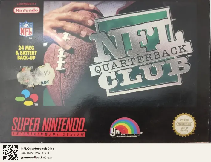 NFL Quarterback Club Super Nintendo Entertainment System, PAL box front