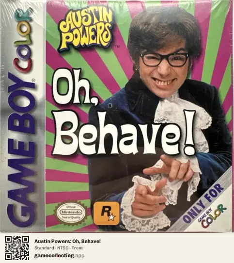 Austin Powers: Oh, Behave! Game Boy Color, NTSC box front