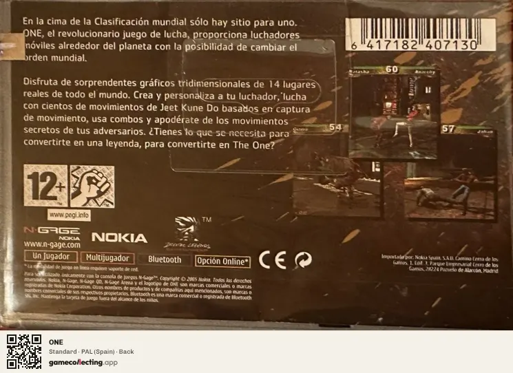 ONE Nokia N-Gage, Spain box back
