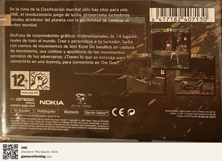 ONE Nokia N-Gage, Spain box back