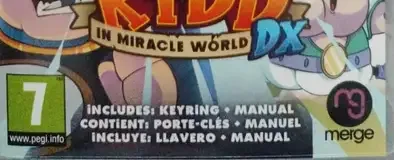 Alex Kidd in Miracle World DX, the PEGI square on its front