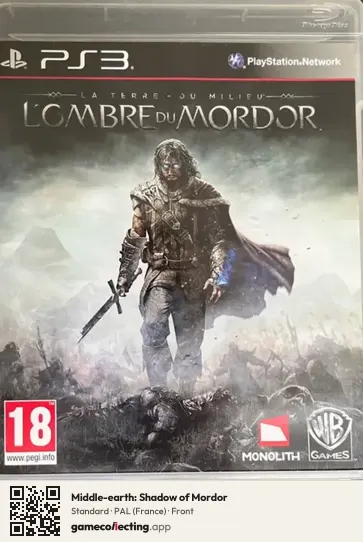 Middle-earth: Shadow of Mordor PlayStation 3, France box front