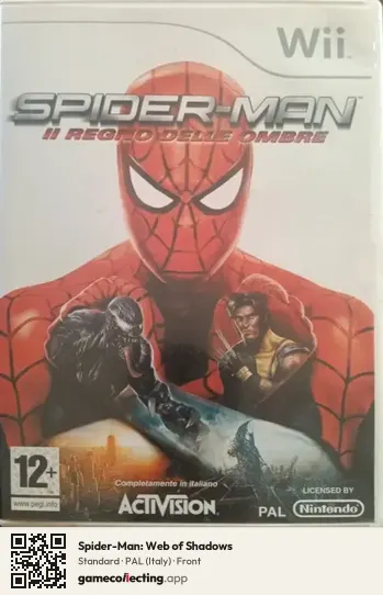 Spider-Man: Web of Shadows Nintendo Wii, Italy box front