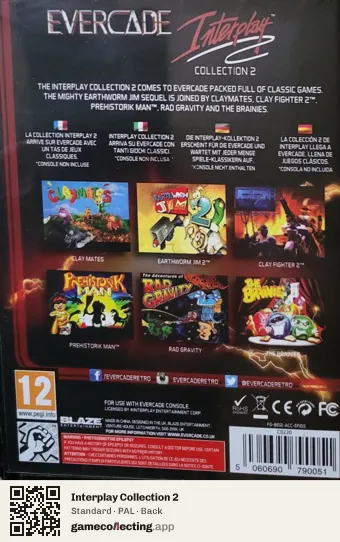 Interplay Collection 2 Evercade, PAL box back