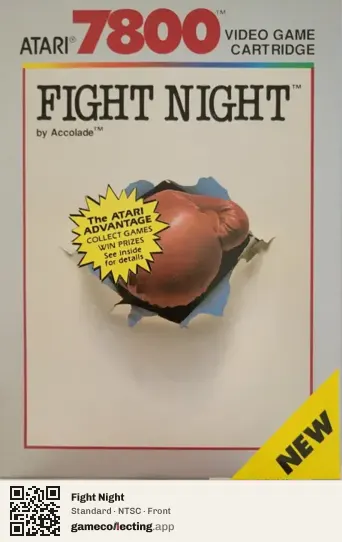 Fight Night Atari 7800, NTSC box front