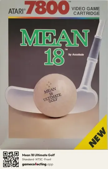 Mean 18 Ultimate Golf Atari 7800, NTSC box front