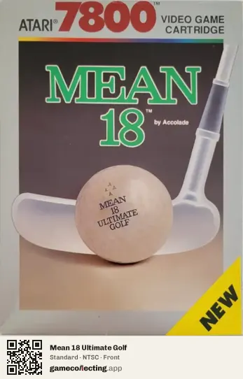 Mean 18 Ultimate Golf Atari 7800, NTSC box front