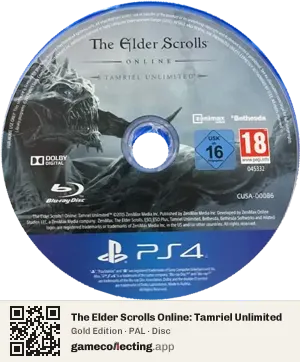 The Elder Scrolls Online: Tamriel Unlimited PlayStation 4, PAL disc