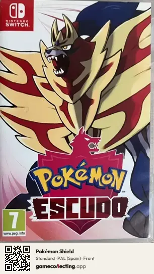 Pokémon Shield Nintendo Switch, Spain box front
