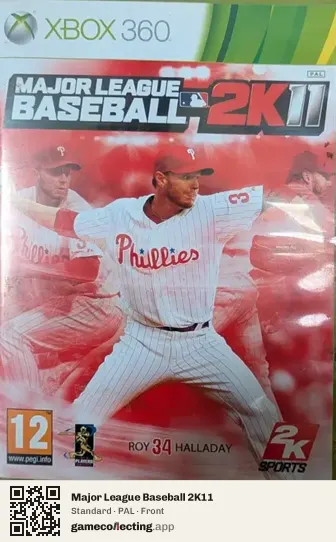 Major League Baseball 2K11 Xbox 360, PAL box front