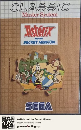 Astérix and the Secret Mission Sega Master System, PAL box front