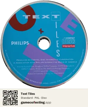 Text Tiles Philips CD-i, PAL disc
