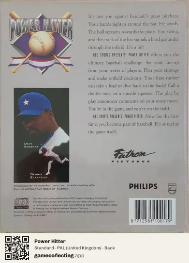 Power Hitter Philips CD-i, United Kingdom box back