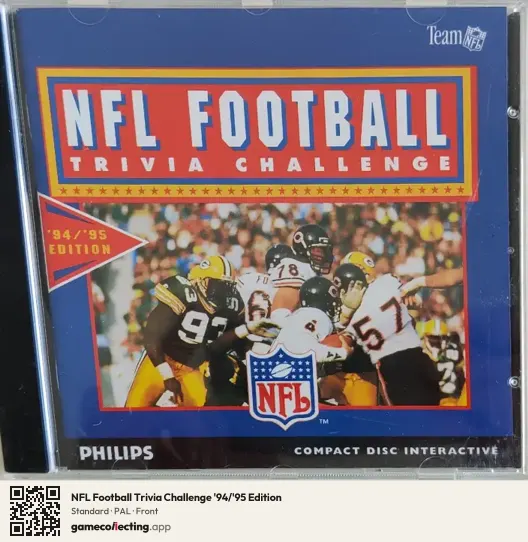 NFL Football Trivia Challenge '94/'95 Edition Philips CD-i, PAL box front