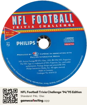 NFL Football Trivia Challenge '94/'95 Edition Philips CD-i, PAL disc