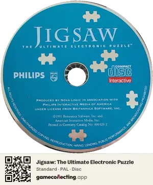 Jigsaw: The Ultimate Electronic Puzzle Philips CD-i, PAL disc