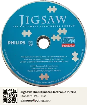 Jigsaw: The Ultimate Electronic Puzzle Philips CD-i, PAL disc