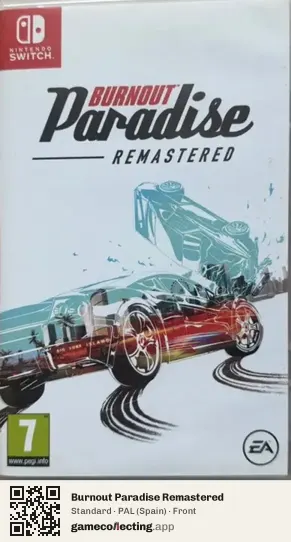 Burnout Paradise Remastered Nintendo Switch, Spain box front