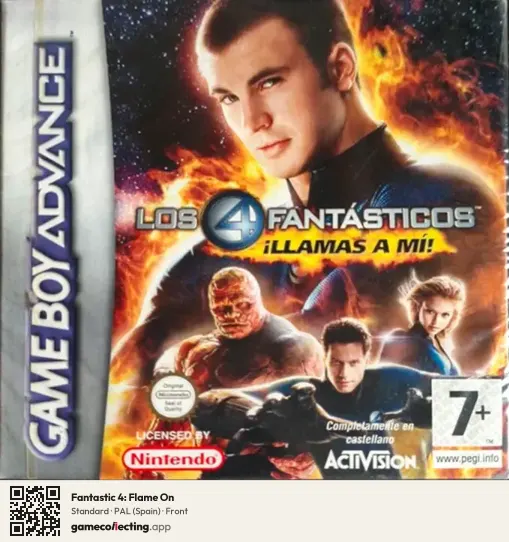 Fantastic 4: Flame On Game Boy Advance, Spain box front