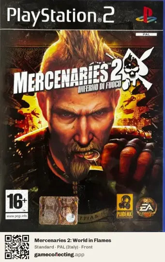 Mercenaries 2: World in Flames PlayStation 2, Italy box front
