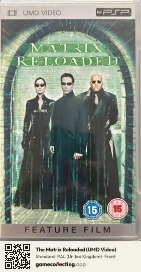 The Matrix Reloaded (UMD Video) PlayStation Portable, United Kingdom box front