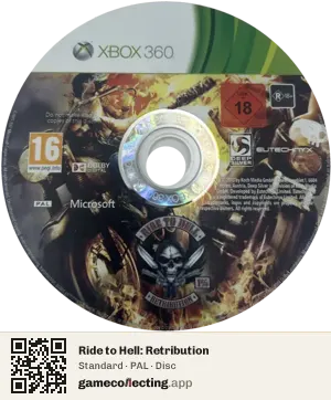 Ride to Hell: Retribution Xbox 360, PAL disc
