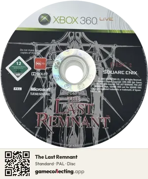 The Last Remnant Xbox 360, PAL disc