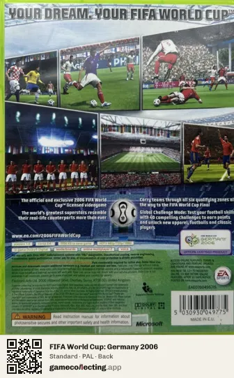 FIFA World Cup: Germany 2006 Xbox 360, PAL box back