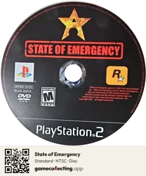 State of Emergency PlayStation 2, NTSC disc