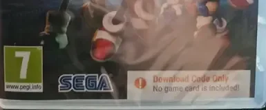 Sonic Forces, the PEGI square on its front