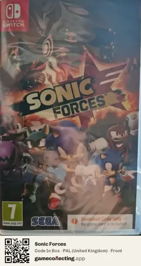 Sonic Forces Nintendo Switch, United Kingdom box front
