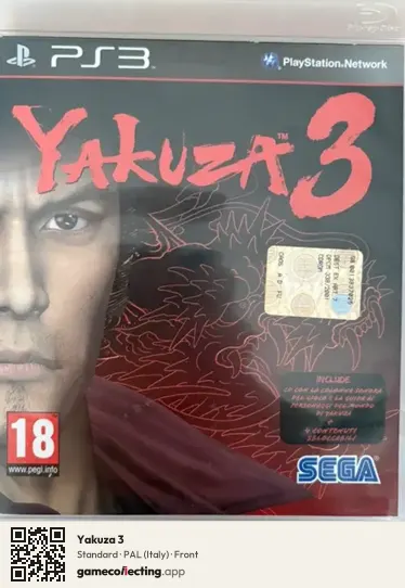Yakuza 3 PlayStation 3, Italy box front