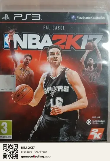 NBA 2K17 PlayStation 3, PAL box front