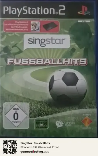 SingStar: Fussballhits PlayStation 2, Germany box front