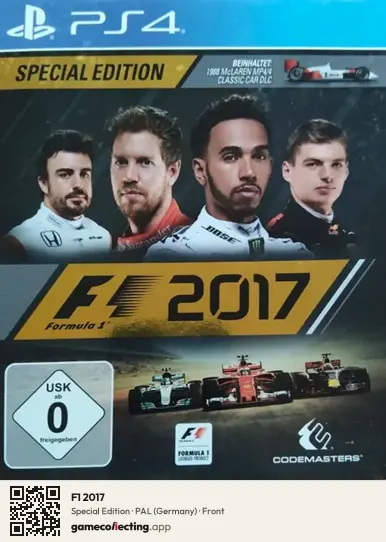 F1 2017 PlayStation 4, Germany box front