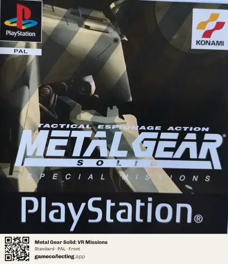 Metal Gear Solid: VR Missions PlayStation, PAL box front