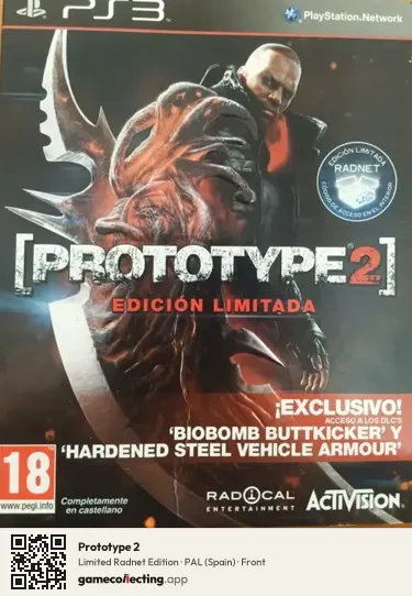 Prototype 2 PlayStation 3, Spain box front