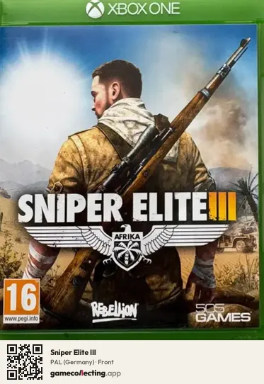 Sniper Elite III Xbox One, Germany box front