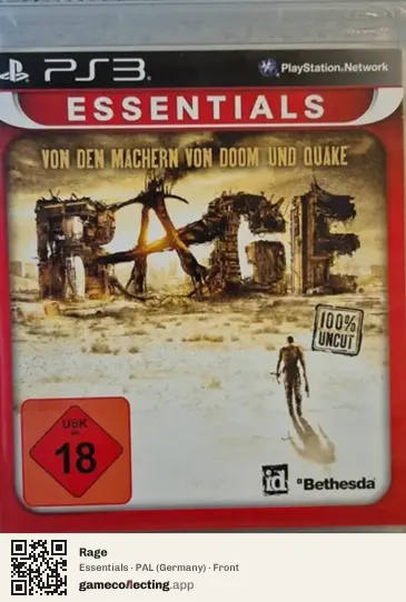 Rage PlayStation 3, Germany box front