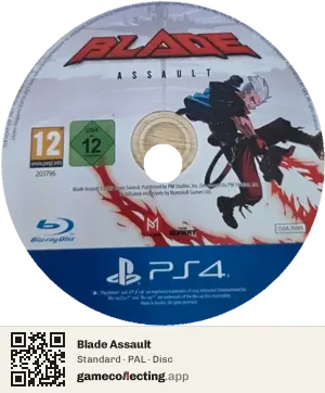 Blade Assault PlayStation 4, PAL disc