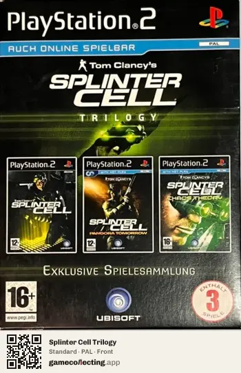 Splinter Cell Trilogy PlayStation 2, PAL box front
