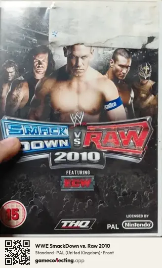 WWE SmackDown vs. Raw 2010 Nintendo Wii, United Kingdom box front