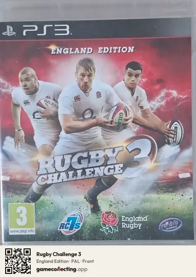 Rugby Challenge 3 PlayStation 3, PAL box front