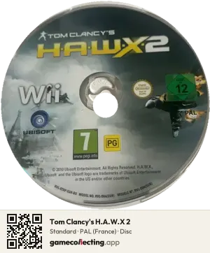 Tom Clancy's H.A.W.X 2 Nintendo Wii, PAL disc