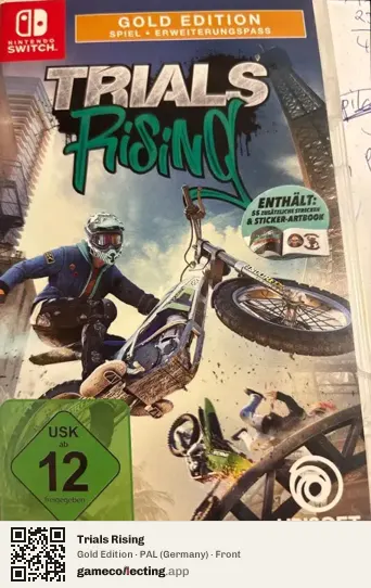 Trials Rising Nintendo Switch, Germany box front