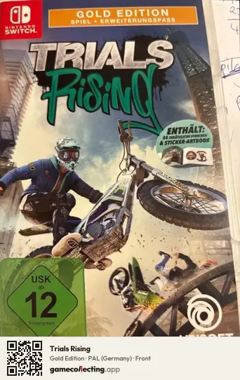 Trials Rising Nintendo Switch, Germany box front