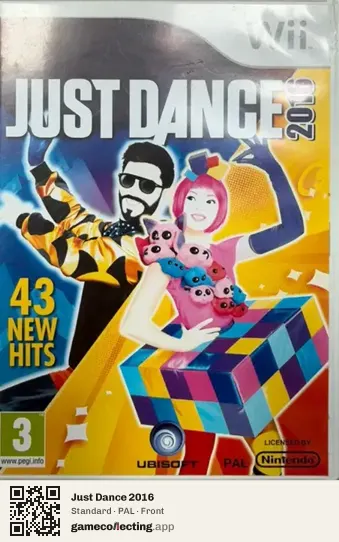 Just Dance 2016 Nintendo Wii, PAL box front