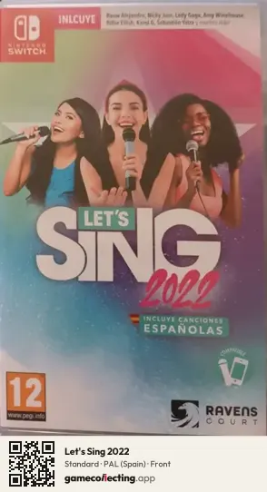 Let's Sing 2022 Nintendo Switch, Spain box front